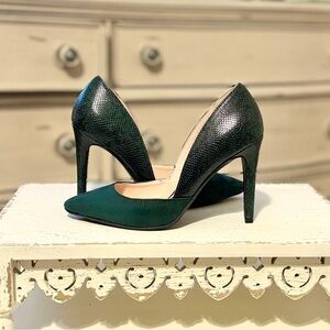 Chinese Laundry Faux Suede & Snakeskin D’Orsay Pumps